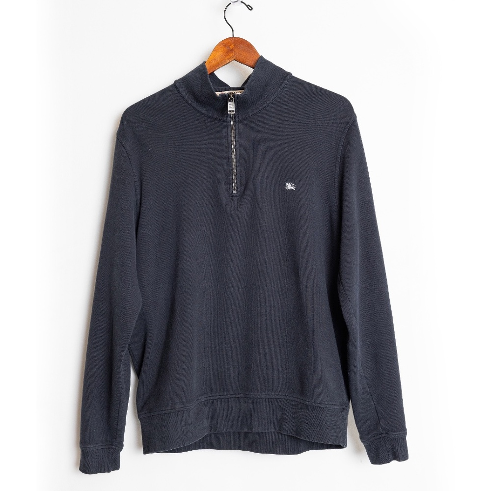 Burberry half-zip - Black with Nova Check features